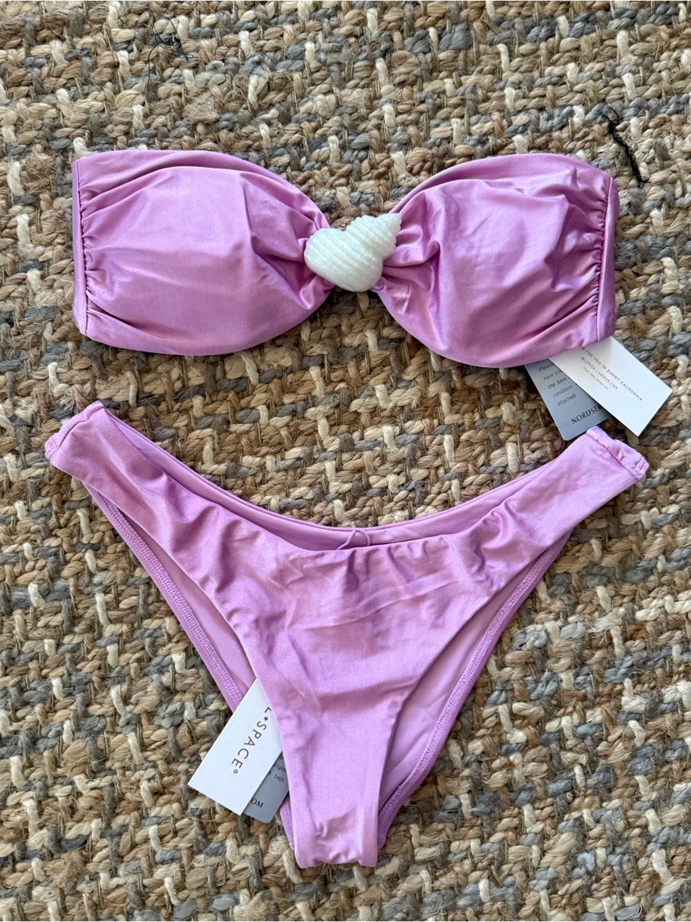L*SPACE ❤️‍🔥 SEASHELL PINK BIKINI SET NWT SIZE MEDIUM